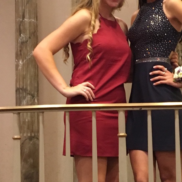 Lulus endlessly endearing wine red dress - Picture 4 of 4